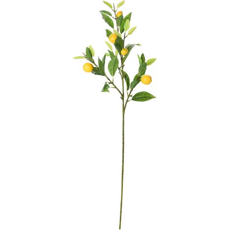 (3 par paquet) (Photo ci-jointe) Branches de citronnier artificielles (89 cm de long, 6 fruits) (1/5)