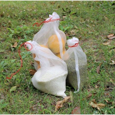 Sacs De Protection - Nylon Haute Résistance - Pour Fruits Légumes Fleurs - Barrière Anti-Insectes Et Anti-Oiseaux - 100 Pièces (1/4)