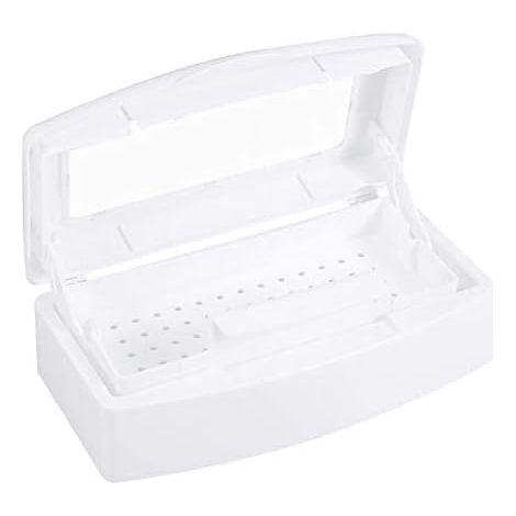 Boîte de désinfection pour outils de manucure en plastique conteneur pour salon de beauté et esthéticienne pour stériliser les instruments (1/5)