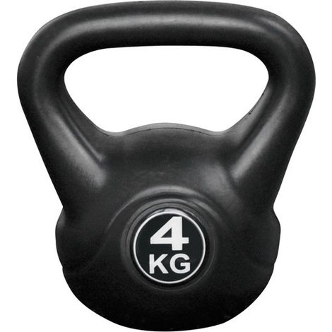 Kettlebell pour l'intérieur et l'extérieur - Plastique - Noir - 4 kg (1/5)