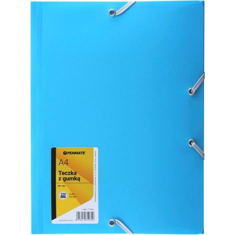 Carpeta con banda el谩stica A4 PP-101 azul Penmate