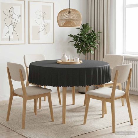 vidaXL Tissu de Table Rond Gris foncé Ø 160 cm (1/4)