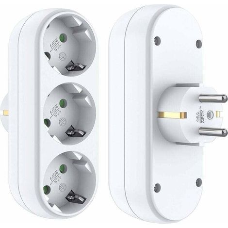 Mehrfachsteckdose, kabellos, Wandstecker, weiß, Ladeadapter, USB-Ladegerät für Kameras (1/4)