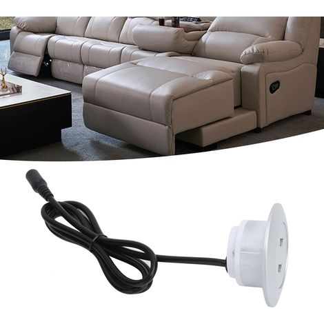 Dual-USB-2.0-Ladegerät für elektrische Relaxsessel, Sofas und andere Möbel, silberfarben, 100–240 V, europäischer Stecker (1/5)