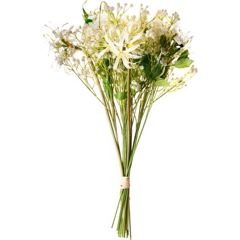 Ramo de flores artificiales arreglo floral de 38 cm decoración de mesa blanco Veiros (1/5)