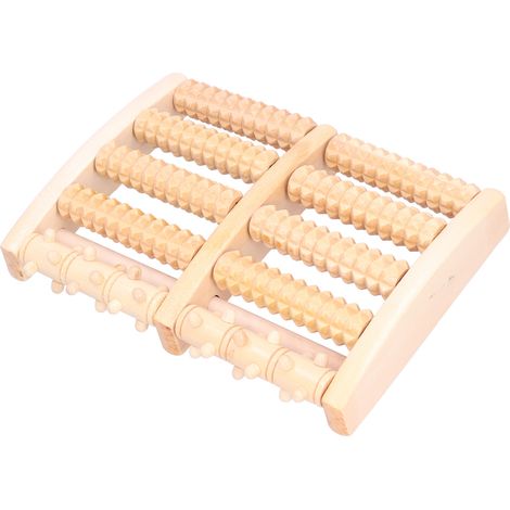Rouleau de massage en bambou pour les pieds, soulage la fatigue, usage domestique, léger, en bois et durable.