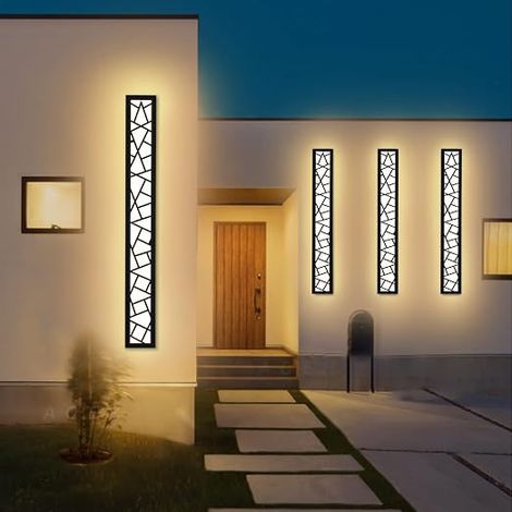 IP65 Waterproof Long LED Wall Light for Indoor and Outdoor Use, Aluminium Bird's Nest Sconces for Terrace, Garden, Garage, Warm White, L 80 cm x 1 (1/5)
