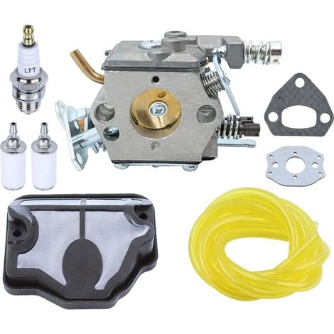 Carburador Hippotech C1Q-W29E de repuesto para motosierra Husqvarna 136 142 141 137 36 41. Sustituye a la pieza 530071987. (1/4)