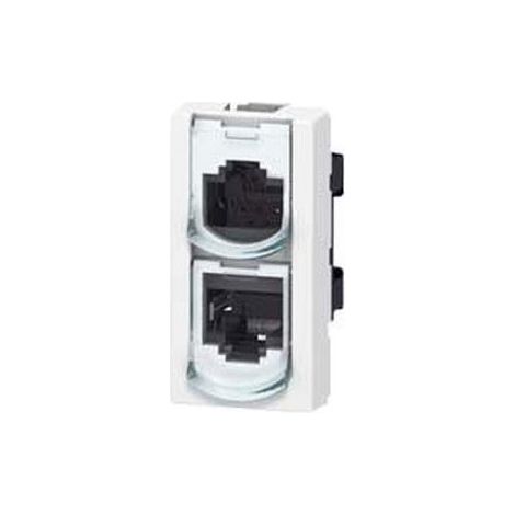 PRISE MOSAIC RJ45 DOUBLEUR TEL/DATA FTP LEGRAND 076537 (1/2)