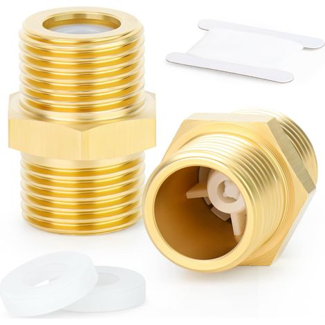 2PCS Clapet anti-retour en laiton 1/2« filetage mâle à 1/2 » filetage mâle, prévention des refoulements, clapets anti-retour unidirectionnels (1/5)