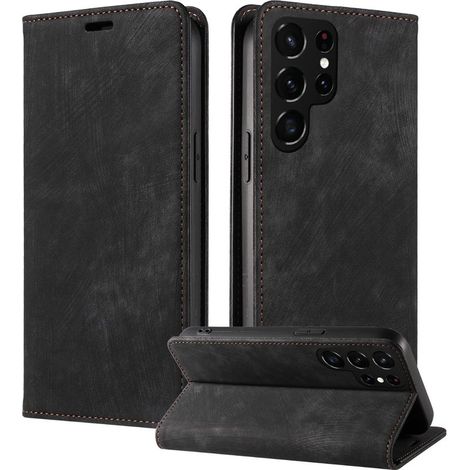 Klappbare Brieftaschenhülle – Schutzhülle für Samsung Galaxy S22 5G – PU-Leder – Integriertes Kartenfach – Magnetverschluss – 1 Stück (1/5)