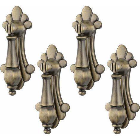 Lot de 4 Poignées de Suspension - Alliage de Zinc - 22 mm - Pour Armoires Tiroirs Portes Meubles - Vintage (1/4)