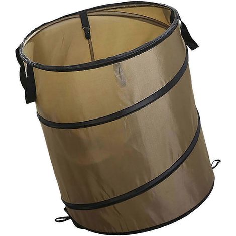 Mülleimer, Abfallbehälter für Camping, Recycling, Outdoor-Aktivitäten, Gartenabfälle, Laub-Brown S (1/5)