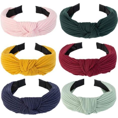 Bandeaux pour femmes et filles en tissu imprimé floral avec nœud élastique - Accessoires de cheveux pour femmes et fille (6 ODIPIE (1/2)