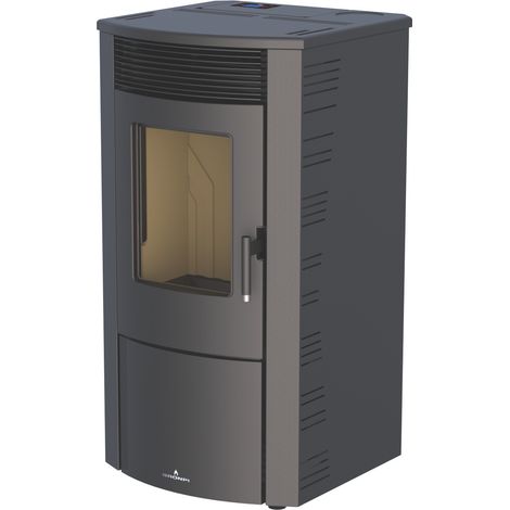 BRONPI - Estufa de Pellet Canalizable con Limpieza Automática Negro Modelo ABRIL-EX-NE de 11 kW (1/5)