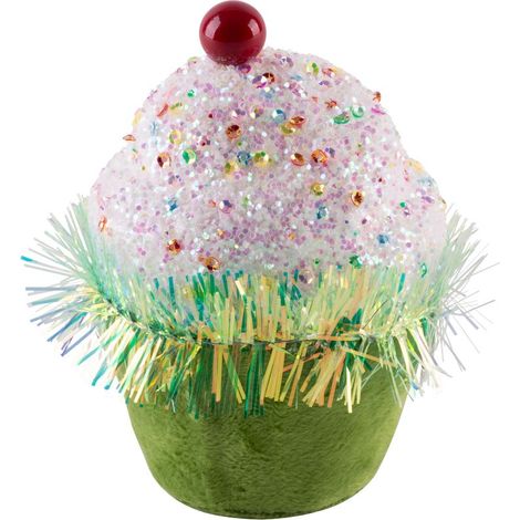 Dekoration MagicHome Weihnachten Candy Line, Muffin, grun, hangend, 7x7x11 cm (1/3)