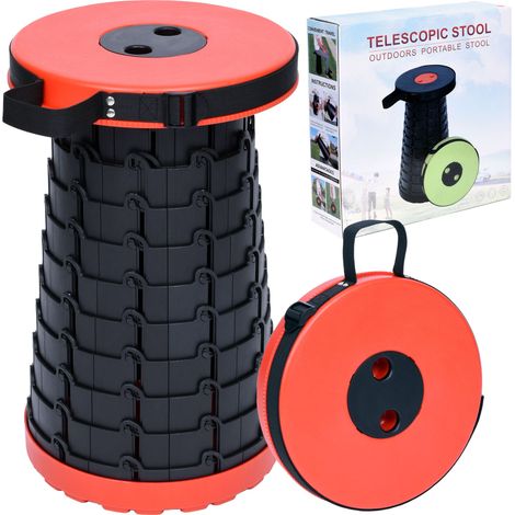 Sgabello pieghevole portatile rosso e nero Situp (1/5)
