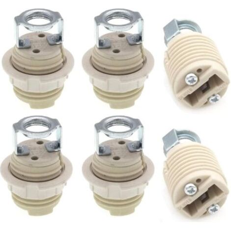 Lot de 6 supports de lampe G9 avec support, douille halogène G9 filetée en céramique