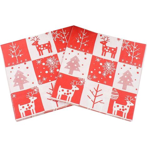 lot De 40  Serviettes En Papier Colores-serviettes De Table En Papier De Soie De Nol,  Bricolage, Origami, Pour La Gastronomie, Anniversaire, Mari