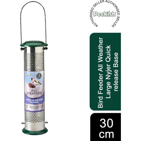 Peckish Bird Feeder All Weather Large Nyjer Quick release Base 30cm