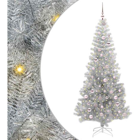 Christmas Tree Silver 210 cm PET vidaXL (1/5)