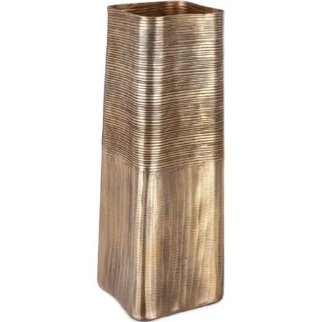 Dekorativer Blumentopf aus goldfarbenem Aluminium 16,5x40,5 h