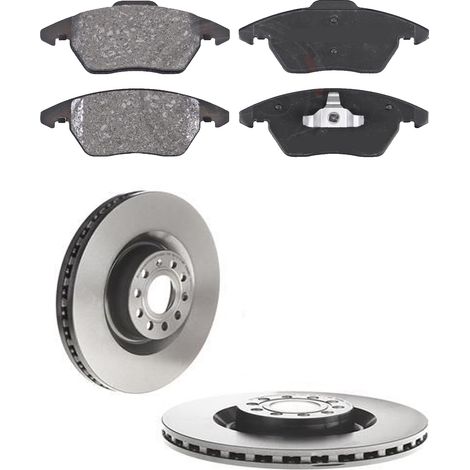 KIT FRENI ANTERIORI compatibile con VW PASSAT B6 VARIANT (3C5) - DISCHI + PASTIGLIE OEM: P 85 146 ,P 85 075 / 17559 , 17558 /SOSTITUZIONE DIRETTA/BASSA POLVERE/SILENZIOSO (1/5)