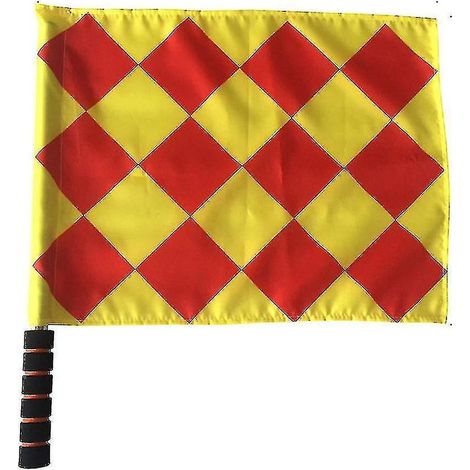 Drapeau d'arbitre en acier inoxydable, drapeau de commandement à main, drapeau de signalisation rouge, poignée en mousse, performance spéciale pour patrouille - drapeau frontalier (1/5)