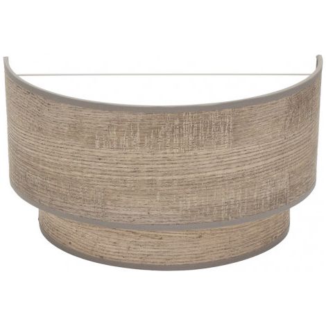 Particolare lampada da parete in colore grigio Modello doppio Smile Legno FABRILAMP