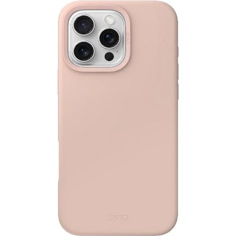 Funda con carga Magclick Uniq Lino Hue para iPhone 16 Pro Max de 6,9 pulgadas, color rosa/rosa palo (1/5)