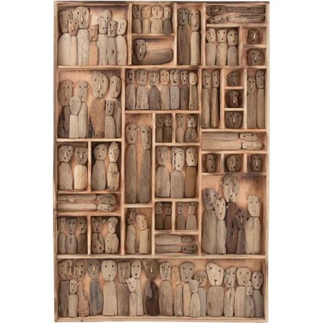 Décoration Murale "Famille Masques" 150cm Beige (1/2)