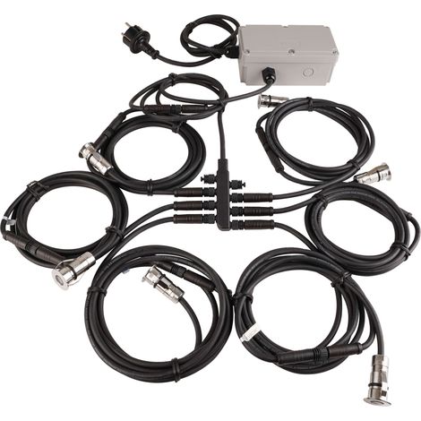 Kit CABOURG IP67 IK08 6 encastrés sol LED 6,5W 3000K inox 316 50000H ARIC 51952 (1/4)
