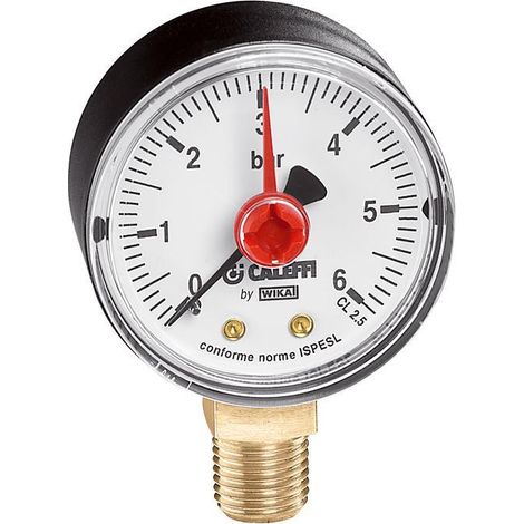 Manometro d 3/8 m attacco radiale, campo di temperatura d 80 mm 10 bar caleffi 557710