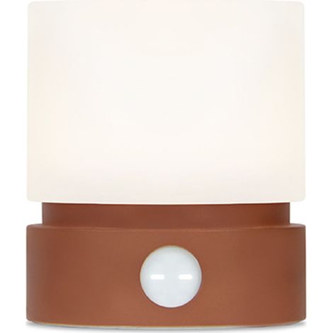 Lámpara de noche cilíndrica con brillo ajustable, luz ambiental transpirable, recargable por USB, ideal para mesita de noche o escritorio (se requiere adaptador de corriente). (1/5)