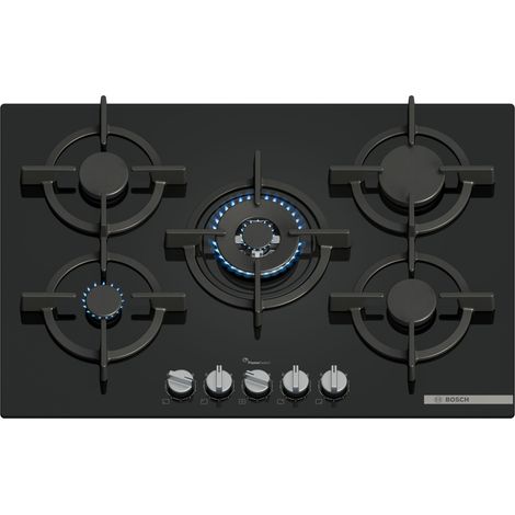 Bosch Serie 6 PPQ7A6I15 plaque Noir Intégré 75 cm Gaz 5 zone(s)