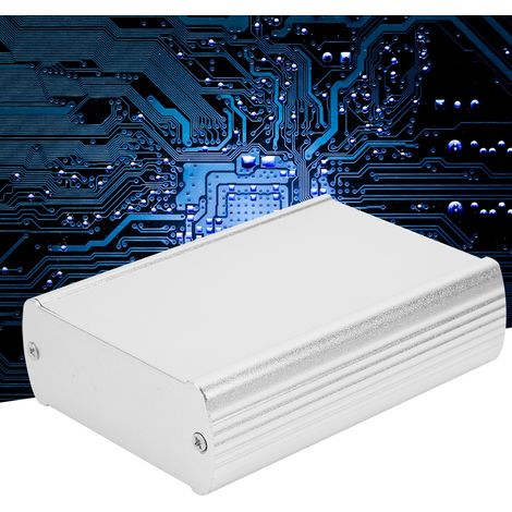 Boîtier aluminium 32x82x110mm avec dissipation thermique, coffret de protection pour montage électronique, coque robuste et légère, étui DIY pour projets électriques. (1/5)