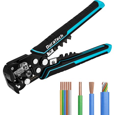 DURATECH Pince à Dénuder Automatique 3-en-1, Pince à Dénuder Multifonction avec Coupe-Câbles et Sertissage, Dénudage 22–7 AWG/Sertissage 22–10 AWG, Outil à Dénuder pour Électriciens, Maintenance, DIY