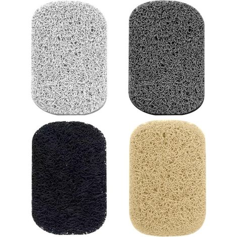 Set of 4 Loofah Soap Dishes, Soap Holder, Non-Slip, Reusable, Eco-Friendly, Quick Drying, Perfect for Bathroom