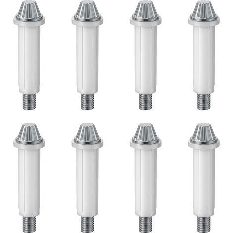 Lot de 8 pivots inférieurs pliables en acier au carbone pour portes de placard, diamètre extérieur 3/8", pour la réparation de quincaillerie de portes d'armoires.