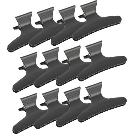 12 schwarze Schmetterlingshaarspangen zum Stylen und Abteilen (1/5)