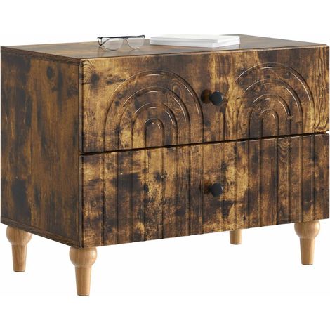 Maison Exclusive - Armadio da Notte con cassetto Rovere Fumo 62 x 34,5 x 48 cm
