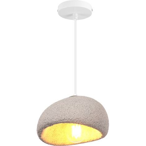 Modern Style Indoor Pendant Light, Ø20 cm – Grey – E27 Socket – 150 cm Adjustable Cord Length (1/5)