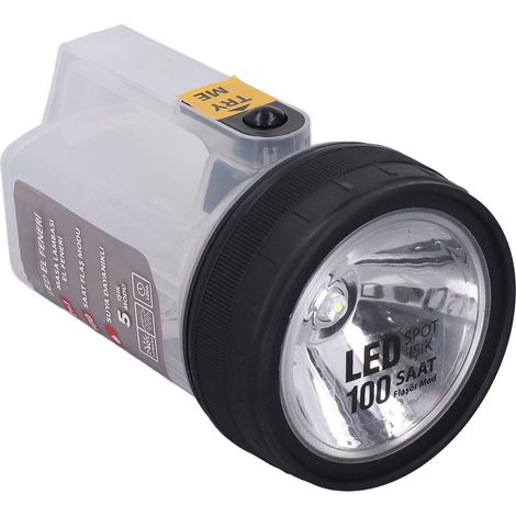 Lampe torche LED puissante, étanche IPX4, 5 niveaux d'intensité réglables, portable pour le camping et les activités de plein air. (1/5)