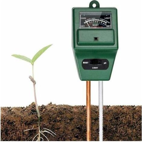 NALOOKAMIC Kit 3 en 1 pour vérifier le pH du sol, l'humidité des plantes et servir de pH-mètre pour les fleurs, les pelouses, les plantes, les jardins, les fermes et les pâturages. (1/5)