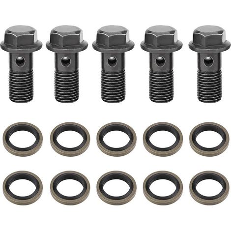 Bolts and washers Banjo for caliper of brake, master-cylinder M10 x 1.25mm, 5 pieces