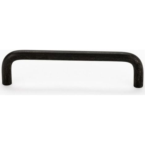 Poignée de meuble design, distance entre les trous 96 mm, pour cuisine, salle de bain, étagère, alliage d'aluminium, noir, 2 pièces (1/4)