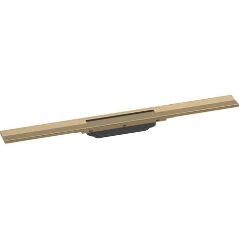 Hansgrohe RainDrain Flex - Canalina doccia lineare con griglia in acciaio inox 700, centro spazio, accorciabile, color bronzo spazzolato 56043140 (1/4)