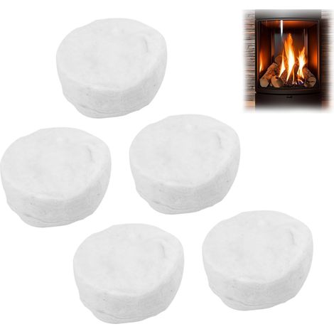 5Pcs Ceramic Sponge for Bioethanol Fireplace Accessories, Ceramic Balls for Bioethanol, Indoor Table Fireplace, Bioethanol Fireplace Glass Wool 8.6 X 8.6 X 2.8 cm (1/5)
