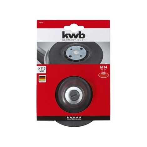 KWB plato p/ amoladora angular 115 49718111 , Plato De Goma Para Disco Fibra 115 M14 de la marca Einhell.