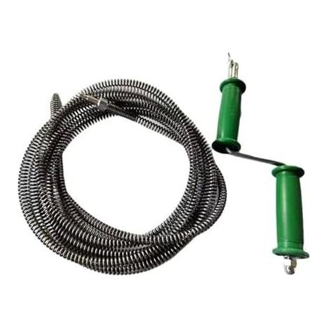 Abflussreiniger mit Kurbelkabel, flexibles Werkzeug zur Dachrinnenreinigung, ideal für Küche, Haus und Garten, 15 m langes Federkabel - von (1/5)